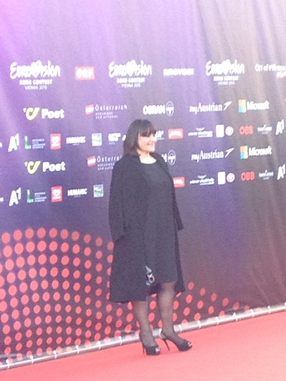 Lisa Angell red carpet ESC 2015