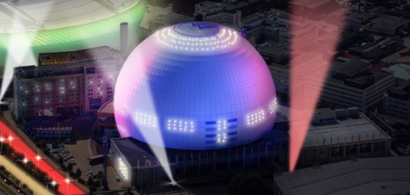 Le Globe Arena de Stockholm - vu de l'extérieur